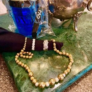 1980's Vintage 14K YellowGold Add-A-Bead Necklace